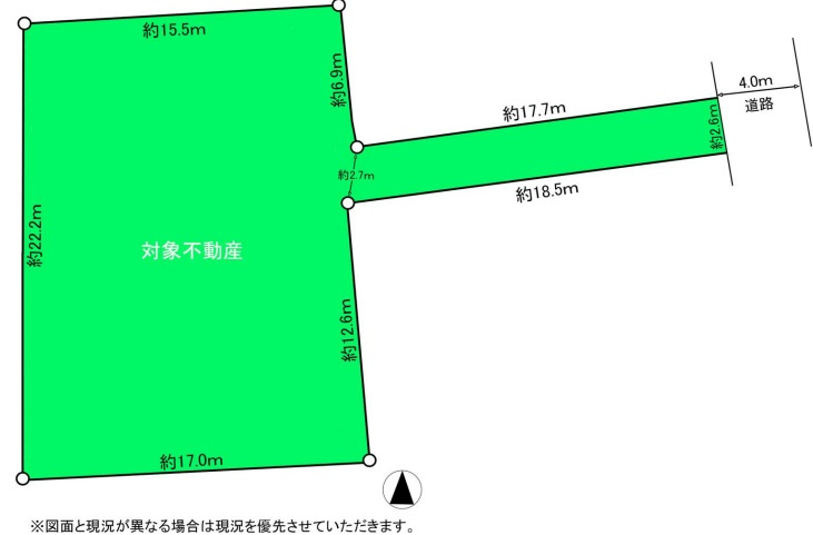 五本木１　土地の区画図