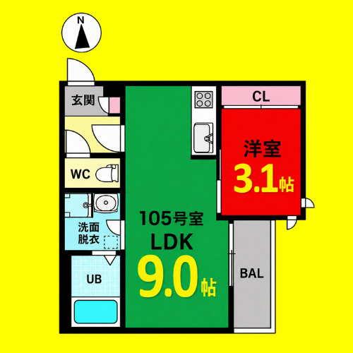 GRANDTIC FIRST　名古屋市賃貸　仲介手数料無料の間取り