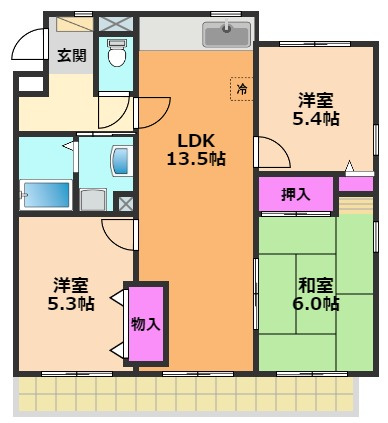コート若園の間取り