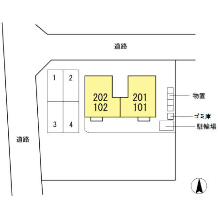 クレシア高木中央の区画図