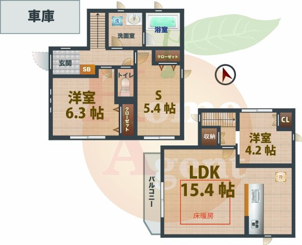 【間取り】 | 中野区白鷺2丁目戸建 | 3LDKのお部屋です。