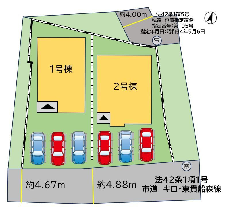 飯塚市片島3丁目4期の区画図