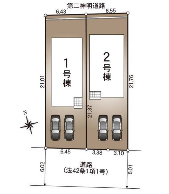 神戸市垂水区清水が丘新築一戸建の区画図