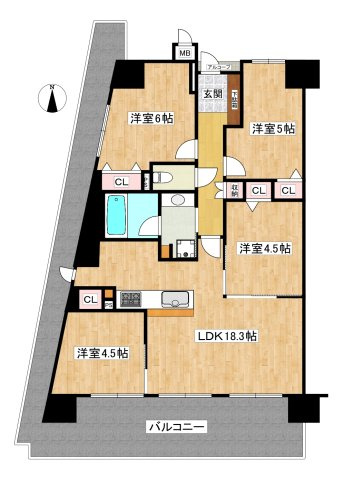 【間取り】 | ラフィネス西宮北口サウスコート