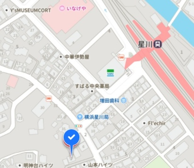 シエル星川３の地図