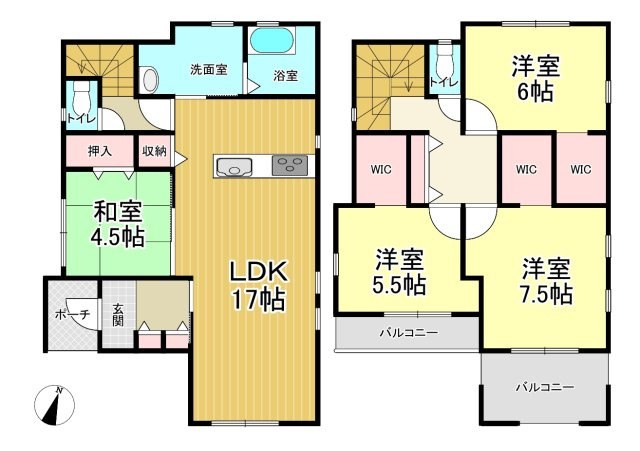 【間取り】 | リーブルガーデン東松島市矢本Ⅶ　全３棟