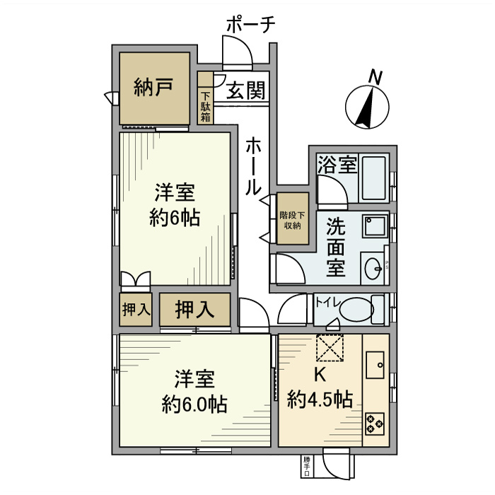三橋戸建の間取り