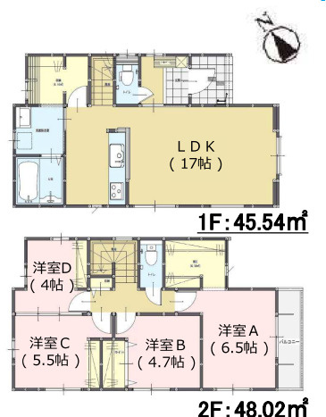【間取り】 | 春日市昇町4丁目1期　3号棟（全3棟）【仲介手数料無料・0円】 | 平日、土日祝日もお好きな日時にご見学可能です。お気軽にお問合せ下さい。