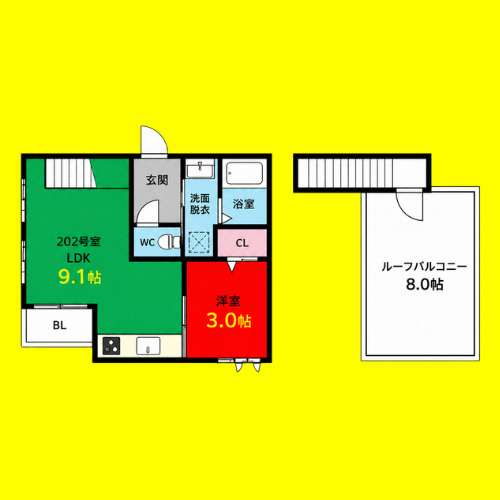 Grandtic Moralis N(グランティックモラリスエヌ)　名古屋市賃貸　仲介手数料無料の間取り