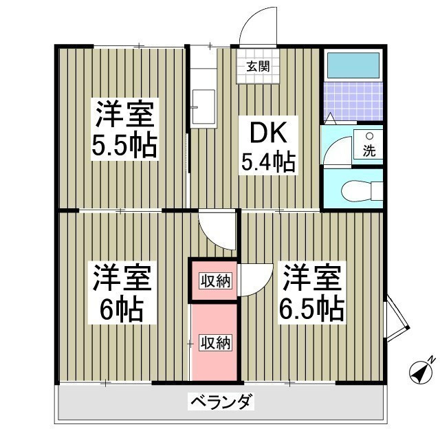 コーポ金子E棟の間取り