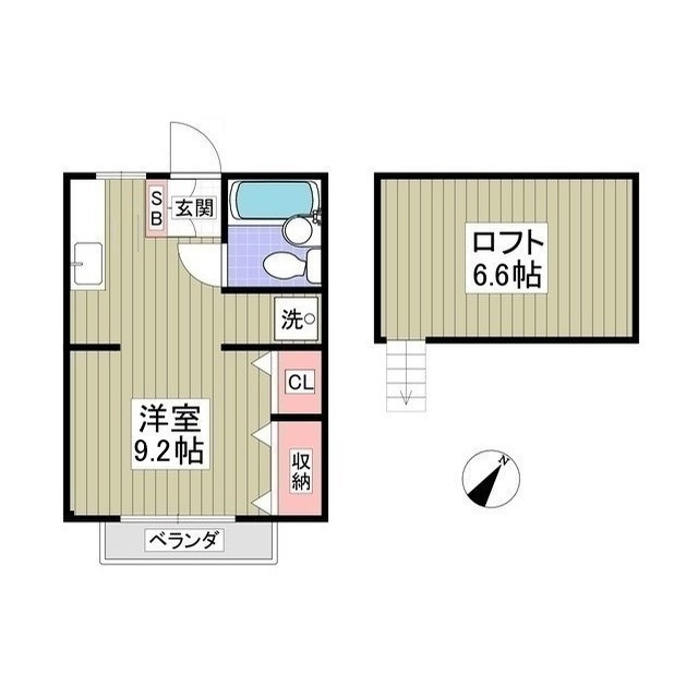 北新ムーンハイツの間取り