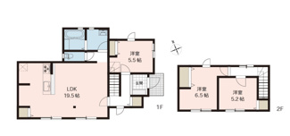【間取り】 | 甲府市東光寺3丁目 内外装一新 中古戸建 駅歩13分 車4台 | 広々LDK19.5帖　フルリフォームされた内外装を是非ご見学にいらしてください。