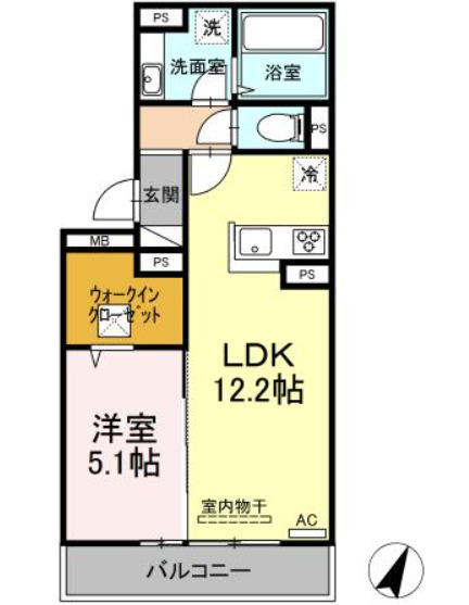 With Pet紺屋の間取り