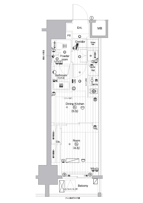 PREMIUM CUBE 亀戸の間取り