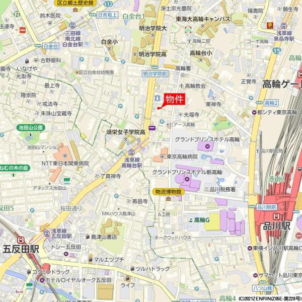 ブランシェ高輪の地図