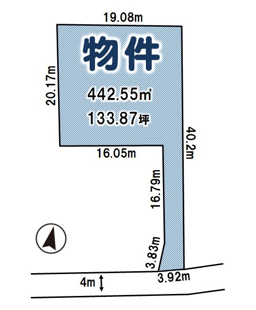 宇都宮市宝木町1丁目の土地図