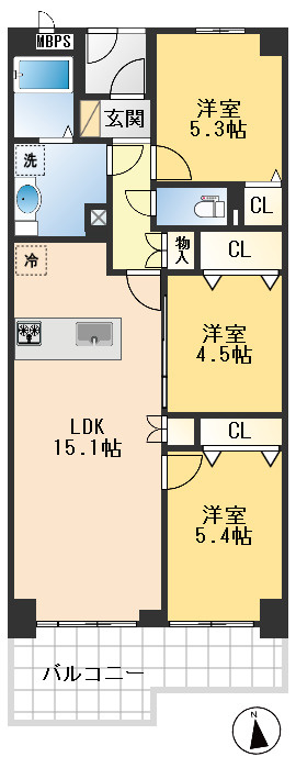 藤和千里ハイタウンの間取り