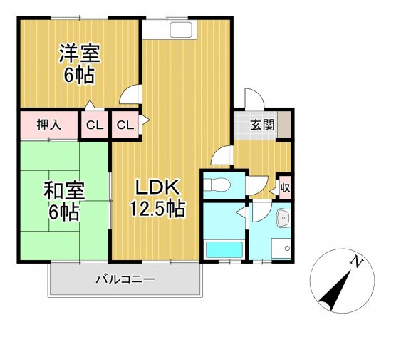 エステート津福の間取り