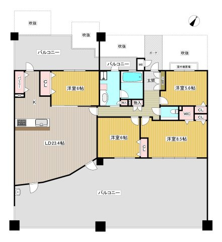 【間取り】 | アンビエント西宮仁川アールブリーズ