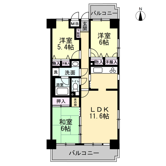 ダイアパレス宇品西の間取り