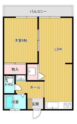 グレースコーポ湯の坂の間取り