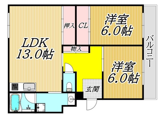 サン・クレスト別当の間取り