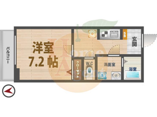 【間取り】 | エルバ | 1Kのお部屋です。