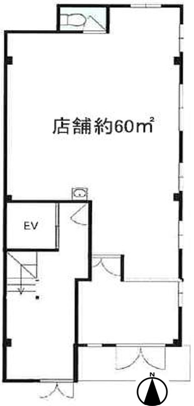 大阪市港区池島１丁目の店舗一部の間取り