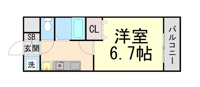 スワンズ神戸三宮イーストの間取り