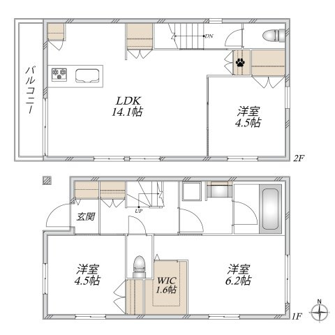 （仮称）東大泉７丁目戸建て③の間取り