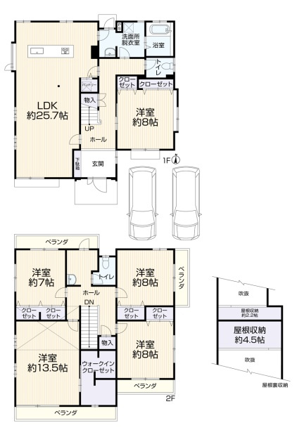 垂水区塩屋北町３丁目　中古戸建の間取り|驚異の5LDKで全室７帖以上！