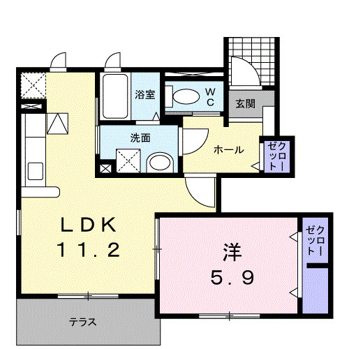 グリーンハイツ鷹取Ⅲの間取り