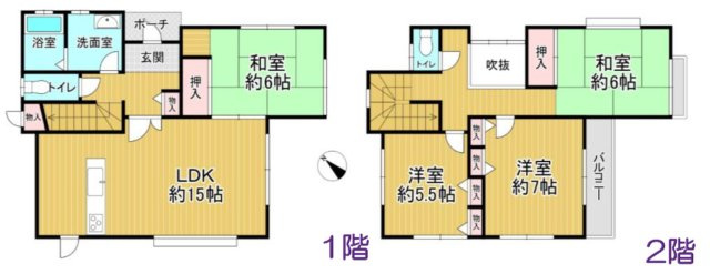 中古戸建　柏市大室の間取り