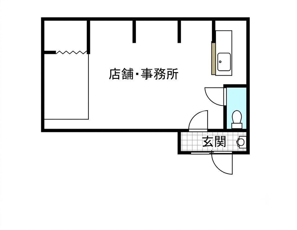 辻之　貸店舗・事務所の間取り