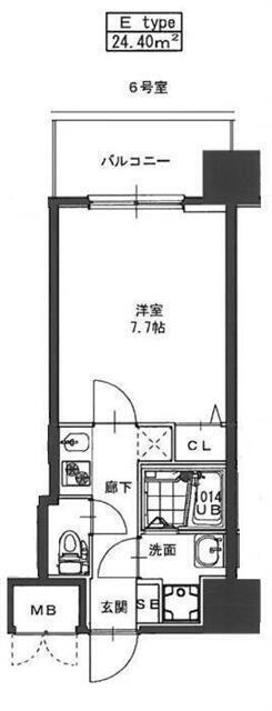 S-RESIDENCE緑橋駅前 の間取り