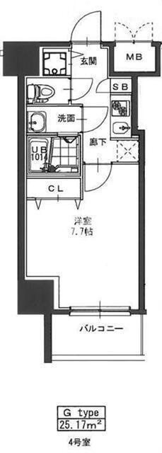 S-RESIDENCE緑橋駅前の間取り