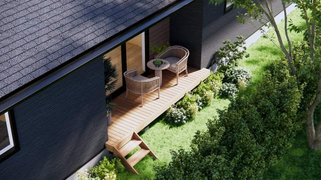 軽井沢町発地の外観パース|仕様のご確認やローンのご相談は＜Tel 026-477-7419＞まで♪
