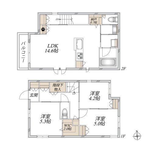 （仮称）東大泉７丁目戸建て④の間取り