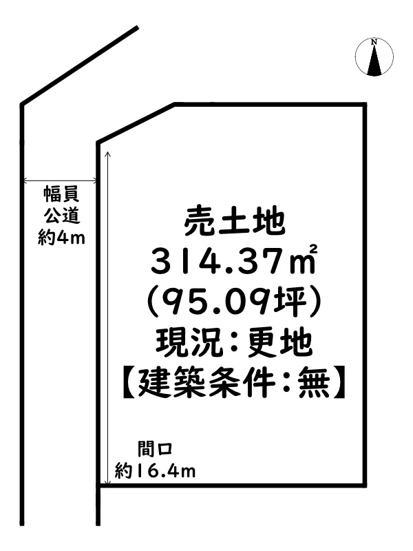 姫路市藤ケ台/売土地の土地図