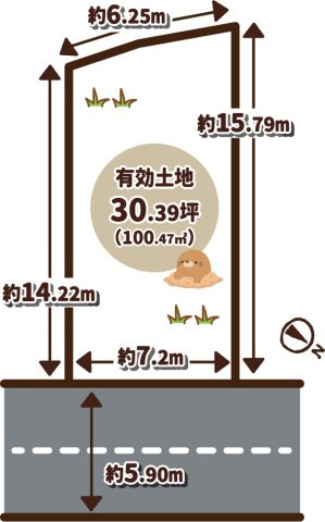 松尾東ノ口町　条件無土地の区画図