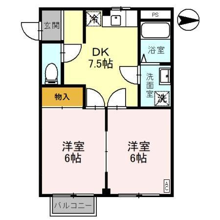 カーサケンポ Aの間取り