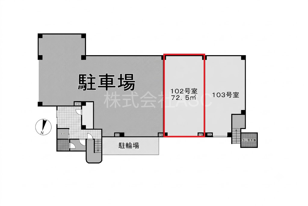 サンシャイン深井貸店舗・事務所の間取り