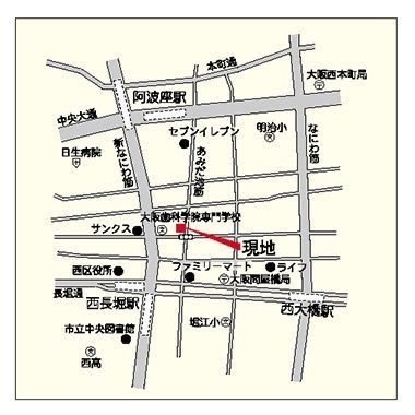 レジディア心斎橋ウエストの地図