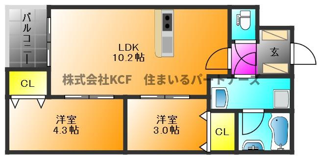 GlanZ　六ツ門の間取り