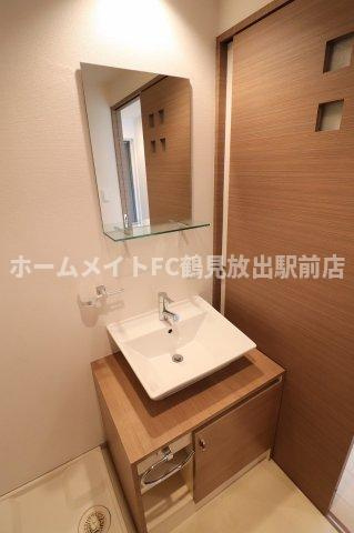 大阪市鶴見区放出東３丁目の賃貸マンションの独立洗面台