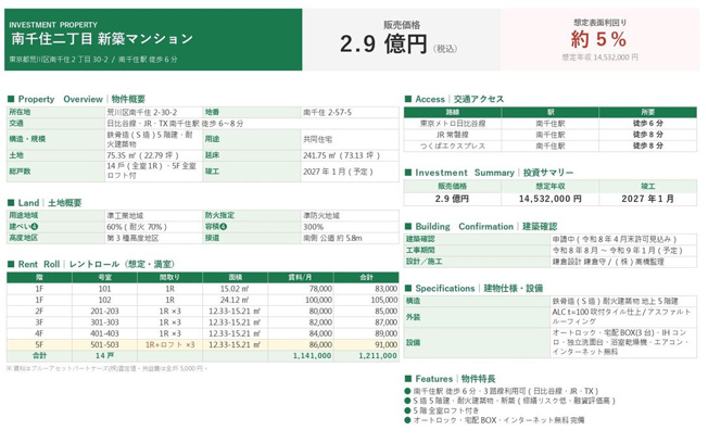【外観】 | 荒川区南千住２丁目新築マンション 