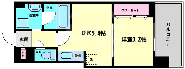 LaCASA京橋の間取り|LaCASA京橋（ラカーサ京橋）　間取り