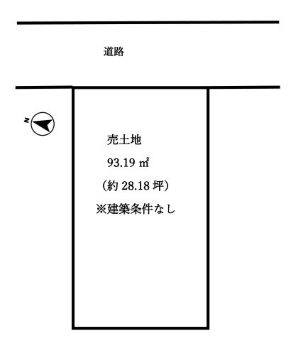 敦賀市相生売土地Eの土地図|更地渡しです