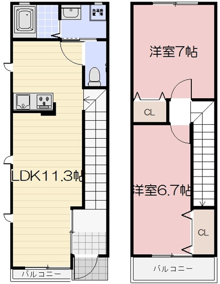 【間取り】 | プリムローズ福島