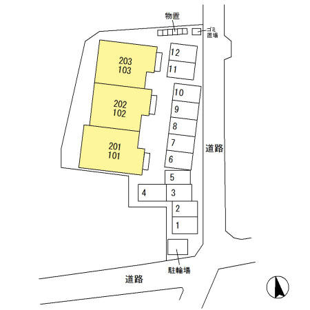 シュエット フルールの区画図